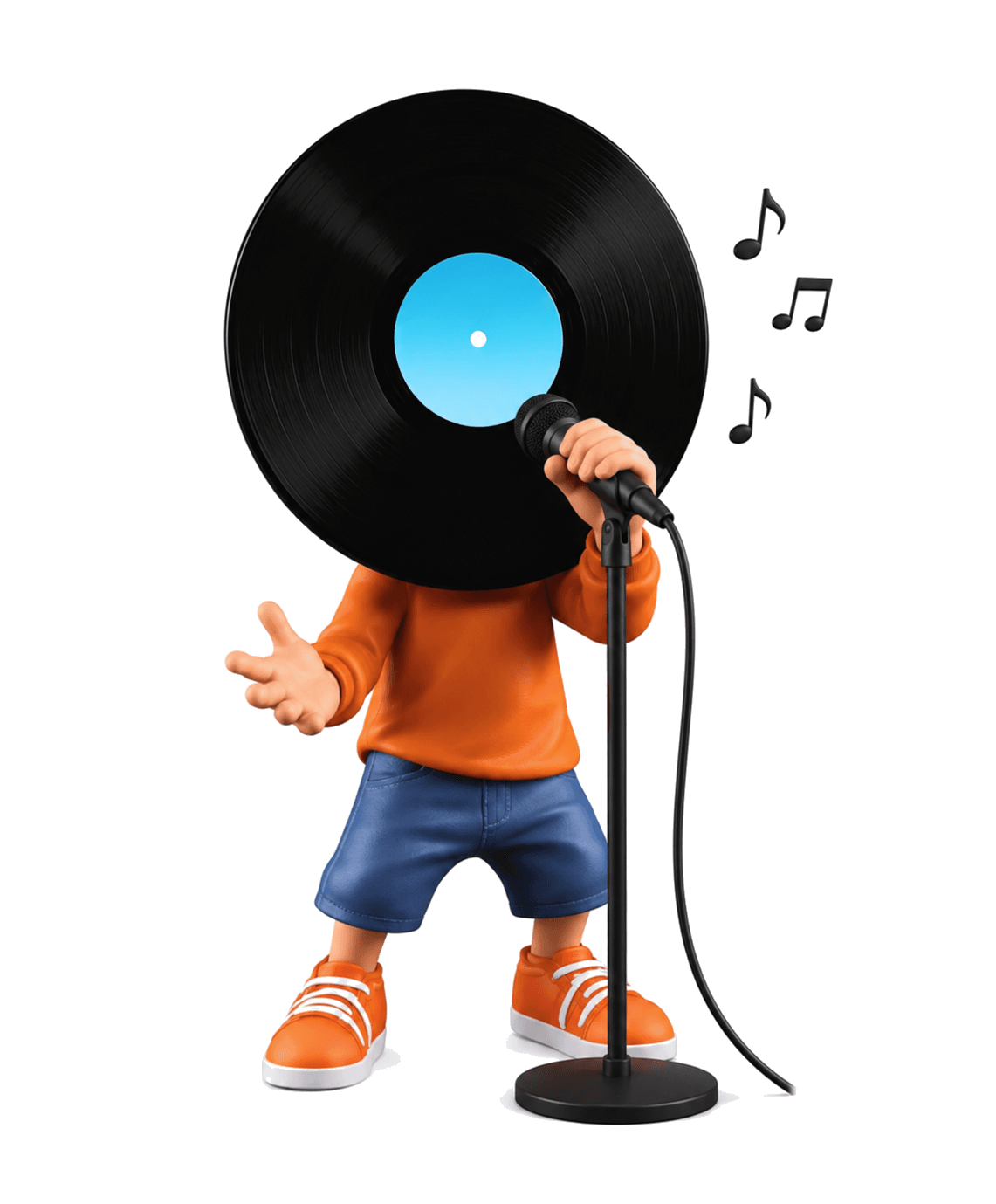 Collective Vinyl Records founder's story, vinyl subscription box mascot singing